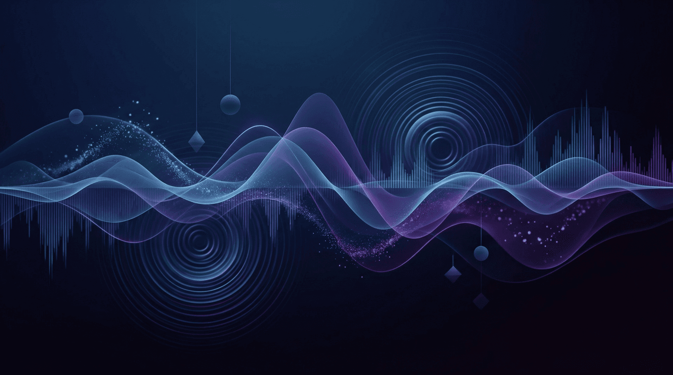 Messy waveform lines resolving into a clean, aligned signal